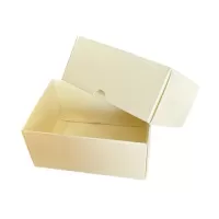 Kalın Karton Kapaklı Kutu 13x10x6 cm. Krem