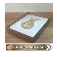 Altı Kraft Karton Üstü Asetat Kapaklı Yasin Kutusu 13x17x2,5 cm