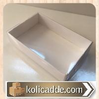 Asetat Kapaklı Beyaz Karton Kutu 7X13X3 CM
