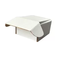 Kilitli Beyaz Karton Kutu 7x7x4 cm.