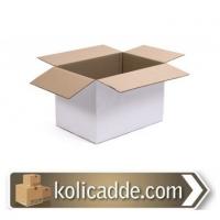 Beyaz Tek Oluklu Koli 50x30x15 cm. Beyaz Tek Oluklu Koli 50x30x15 cm.