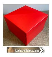 Komple Karton Kırmızı Kutu 15x15x10 cm