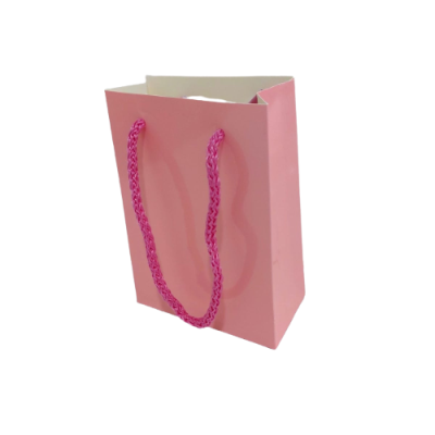 Pembe Karton Çanta 10x14x5 cm.