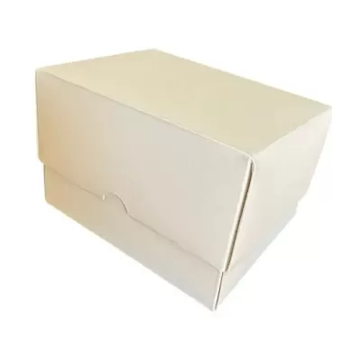 Kalın Karton Kapaklı Kutu 13x10x6 cm. Beyaz