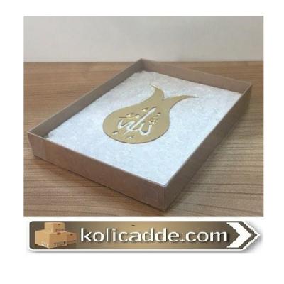 Altı Kraft Karton Üstü Asetat Kapaklı Yasin Kutusu 13x17x2,5 cm
