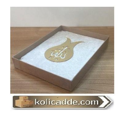 Altı Kraft Karton Üstü Asetat Kapaklı Yasin Kutusu 13x17x2,5 cm-KoliCa