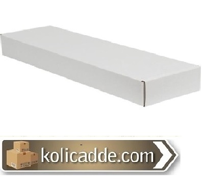 Kilitli Beyaz Kutu 35x10x7 cm-KoliCadde