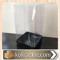 Asetat Kapaklı Siyah Kutu 5,5x5,5x14 cm.-KoliCadde