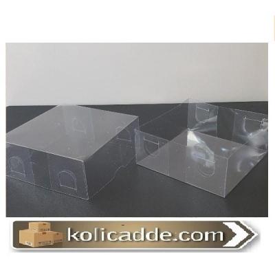 Asetat Kapaklı Asetat Kutu 9x9x5 cm