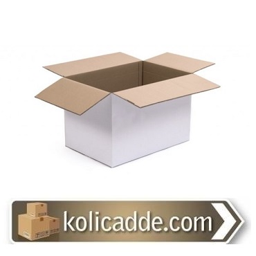 Tek Oluklu Beyaz Koli 45x30x10