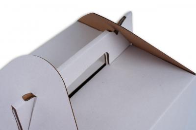 4 Adet Şişe İçin Beyaz Kutu 17,5x17,5x33 cm-KoliCadde