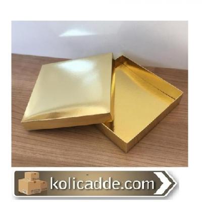 Komple Karton Kutu Gold 15x15x3 cm-KoliCadde