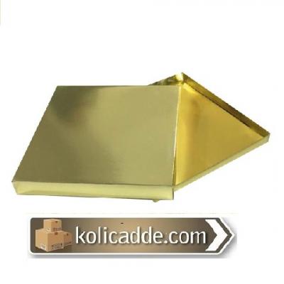 Komple Karton Kutu Gold 25x25x5 cm-KoliCadde