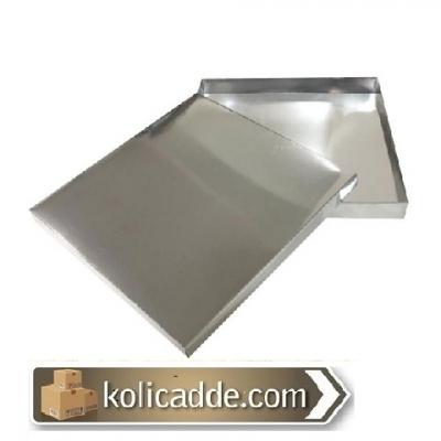 Komple Karton Kutu Gümüş 25x25x5 cm