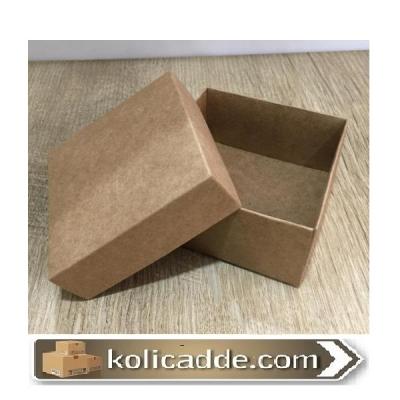 Karton Kapaklı Kraft Kutu 10x10x5 cm-KoliCadde