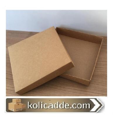 Komple Karton Kutu Kraft 15x15x3 cm-KoliCadde