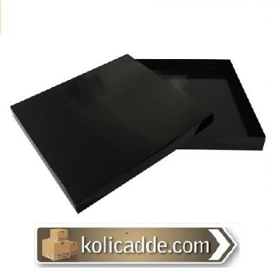 Komple Karton Kutu Siyah 25x25x5 cm-KoliCadde