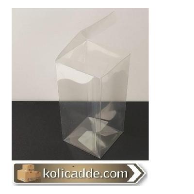 Şeffaf Asetatlı Kutu 7x7x14 cm Otomatik-KoliCadde