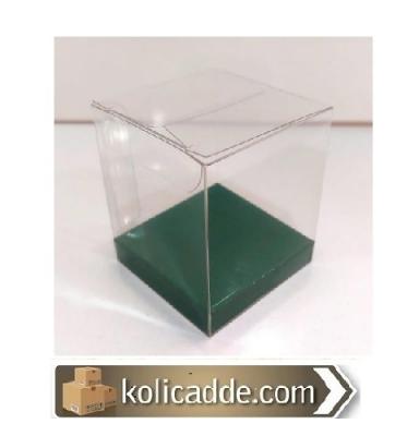 Yeşil İç Yükselticili Otomatik Asetat Kutu 5x5x6 cm-KoliCadde